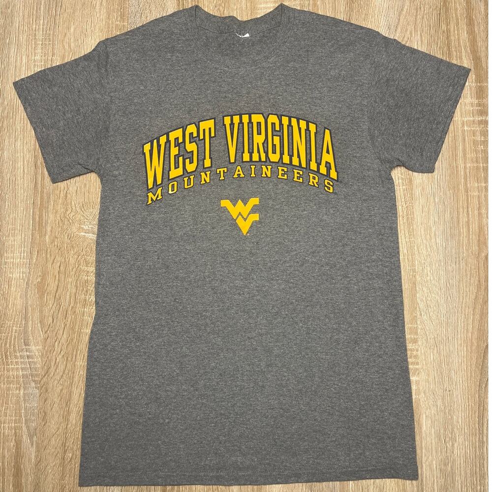 West Virginia Mountaineers University Vintage Gray TShirt Small